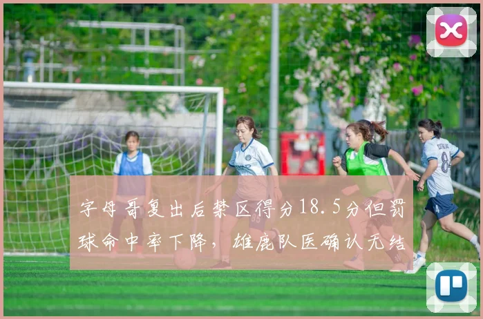 字母哥复出后禁区得分18.5分但罚球命中率下降，雄鹿队医确认无结构性损伤风险。